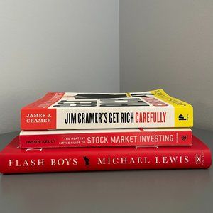 LOT 3 Jim Cramer’s Get Rich Carefully, Flash Boys, Neatest Little Guide to Stock